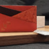 Porte cartes - autruche orange