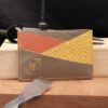 Porte cartes - squama jaune orange